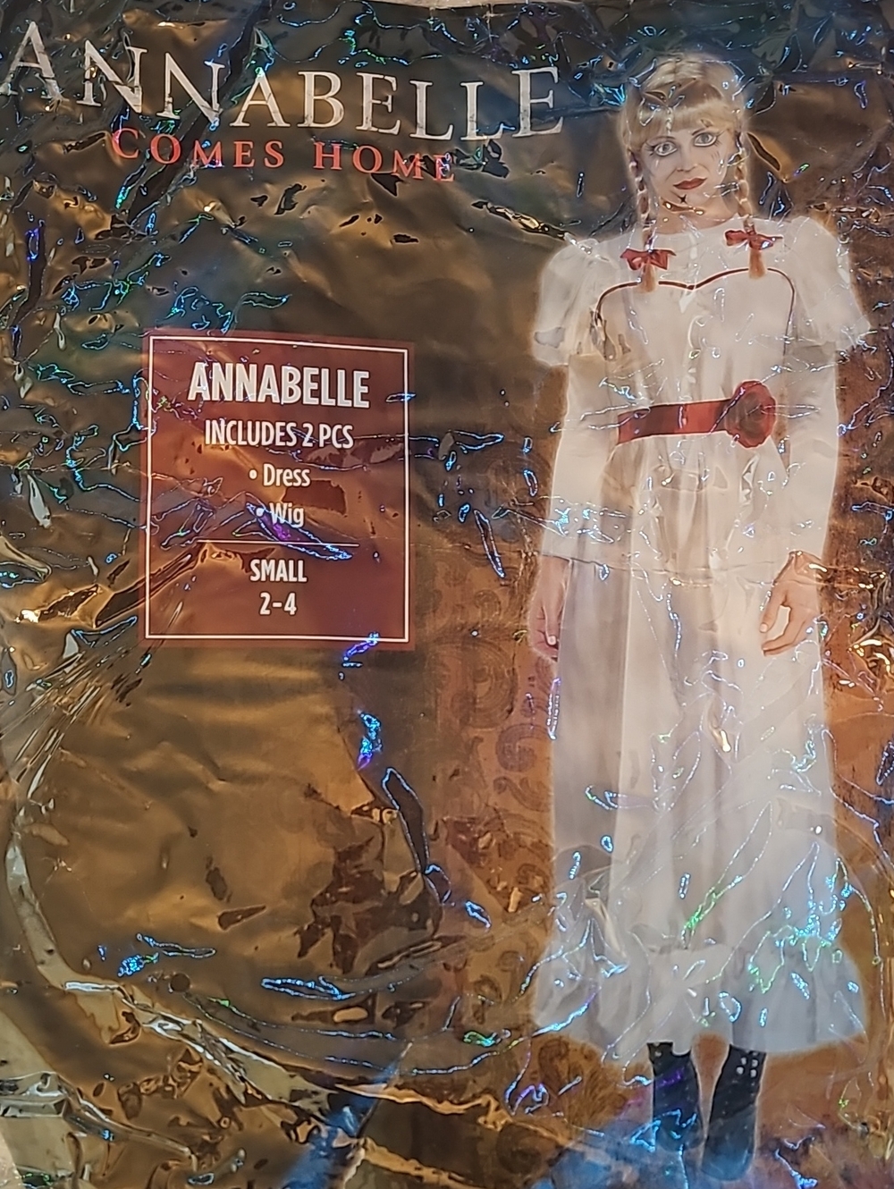 Annabelle Woman Costume Dress & Wig Set - Brown and White